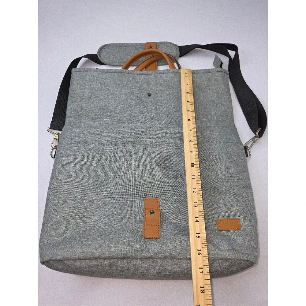 Lekesky Men's Laptop Briefcase Bag 15.6 Inch Messanger Bag Gray